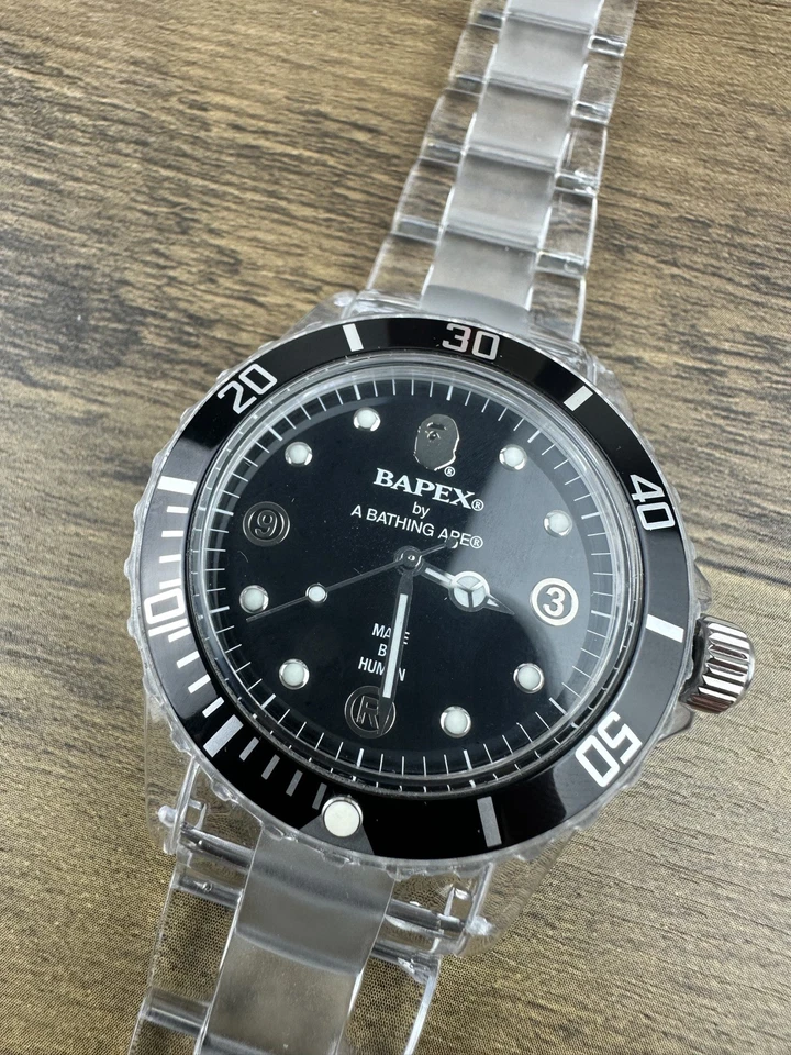 Reloj Pulsera Cuarzo A BATHING APE 2009 Color Transparente y2k BAPEX Unisex Vintage  Foto 2 de 4