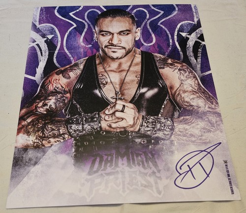 Póster autógrafo oficial de la WWE 11x14 automático Damian Priest exclusivo de Nueva York MSG - Imagen 2 de 13
