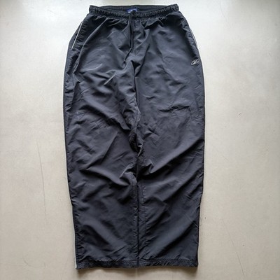 Vintage Reebok Pants Men XXL 2XL Black Windbreakers Track Suit Joggers Baggy Y2K