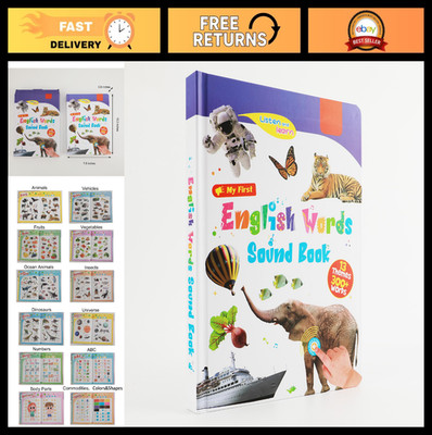 Interactive English Sound Book for Kids - 300+ Words, Speak & Spell, 13 Themes