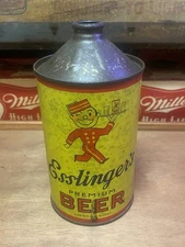 Esslingers Cone Top  Beer Can Little man Cone Top Quart Beer Can Old