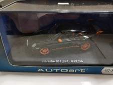 Autoart Porsche 911 (997) GT3 RS Black/W Orange Stripes Scala 1/43