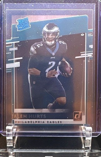 2020 Chronicles Clearly Donruss Rated Rookie Jalen Hurts RC Eagles RR-JAH