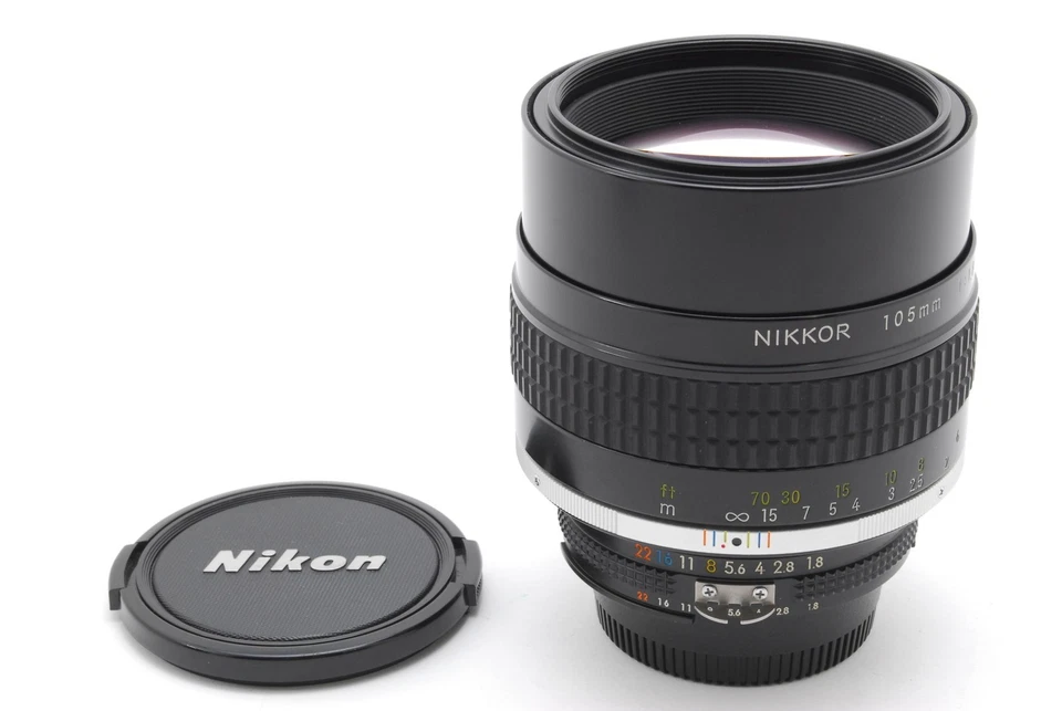 [Exc+5] Lente de enfoque manual retrato Nikon Ais Ai-s Nikkor 105 mm f/1,8 de JAPÓN Foto 2 de 4