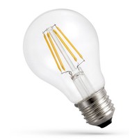 Spectrum Led Leuchtmittel Birnenform A60 7W E27 Klar 600Lm Extra Warmweiß 1800K