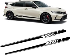2 PCS Car Side Skirt Decal, Racing Stripe Auto Body Side Stickers, Waterproof
