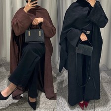 Muslim Women Dress Long Maxi Islam Robe Ramadan Maxi Open Kaftan Abaya Eid Robe