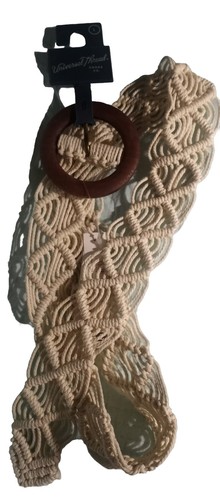 NEW Universal Thread Macrame Wood Buckle Boho Hippie LARGE (44") - Picture 2 of 3