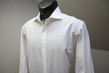 T.M. Lewin Dress Shirt Slim Fit White Mens Sz Large Size 16-36 Long
