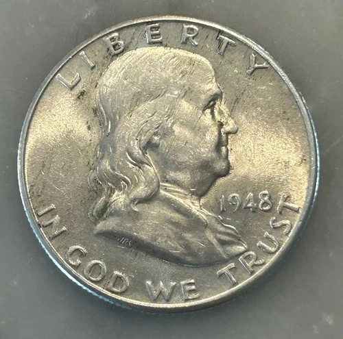 1948-D Franklin Half Dollar - VF - Very Fine - 90% Silver