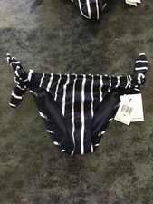 NWT GIBSON LATIMER BIKINI BOTTOMS SWIMWEAR XS Black White Striped Msrp 44.