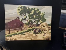 vintage paint by number Country Barn