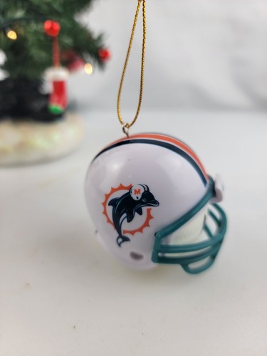 Casco de fútbol americano Smile Face Miami Dolphin NFL adorno/antena de Navidad - Imagen 8 de 11