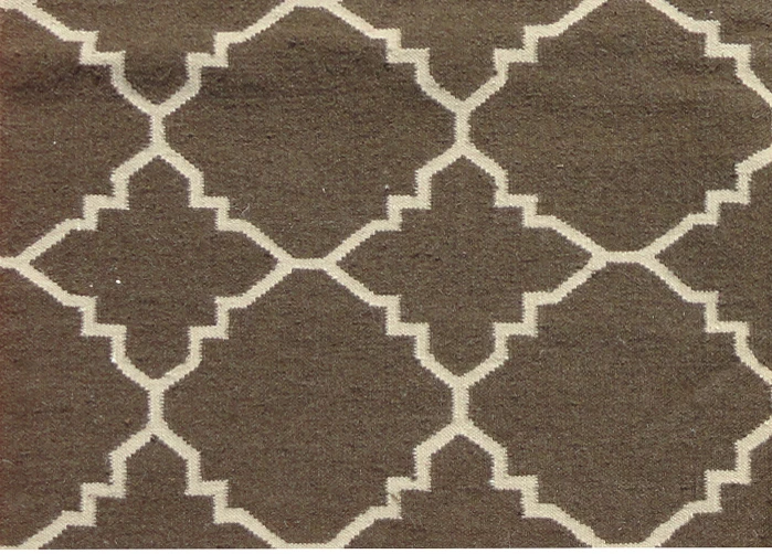 Brown Large Area Rug Floor Rustic carpet Wool Carpet Rug Grey Woven Rug Area  - Image 3 of 3