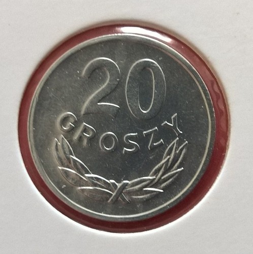 poland 20 groszy 1980 al coin unc