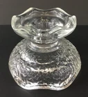 Vintage Anchor Hocking Textured Clear Glass Single Candlestick Holder - 3" Tall