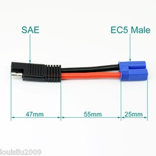 1pc 5cm 10AWG EC5 Female Jack To SAE Power Automotive Connector Adapter Cable