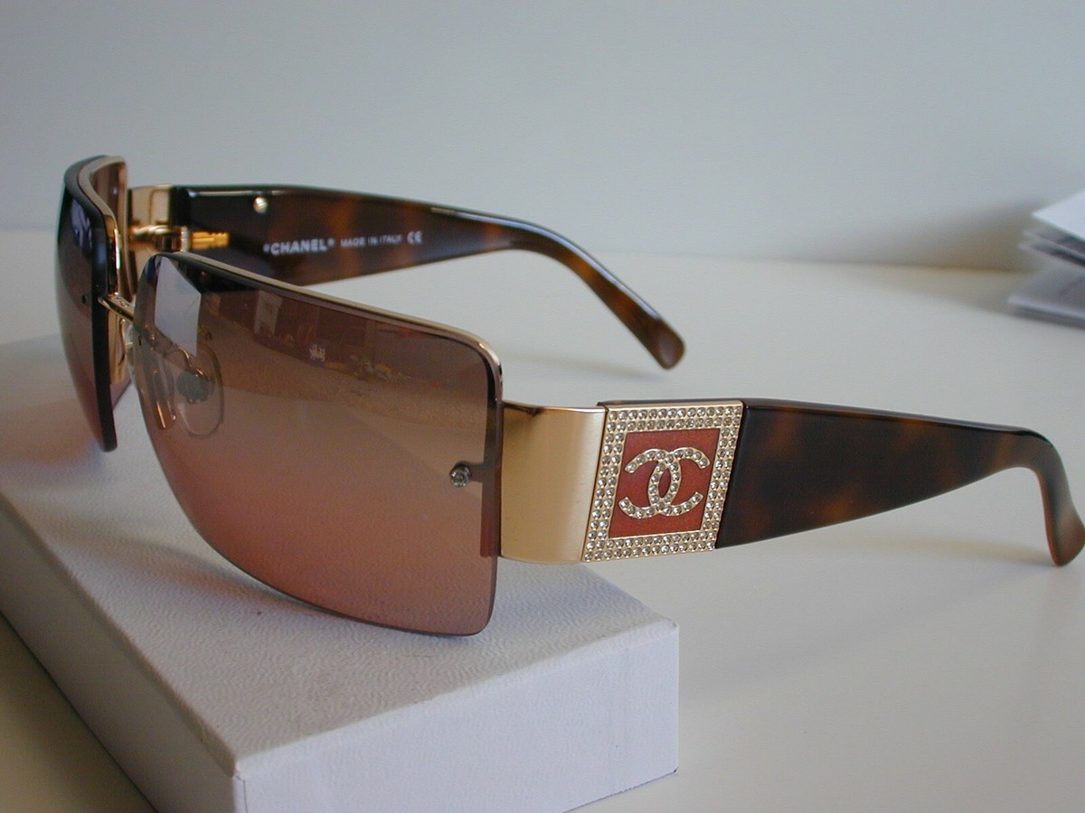 Chanel 4095-B Crystal CC Sunglasses Y2K Gold Brown Gradient Tortoise Authentic HARD TO FIND & BRAND NEW!!! Chanel 4095 B Sunglasses (Brown  main image 2