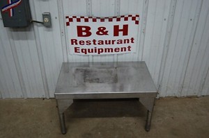 29 7/8" x 18 1/4" Stainless Steel Kettle Mixer Equipment Stand Base Table