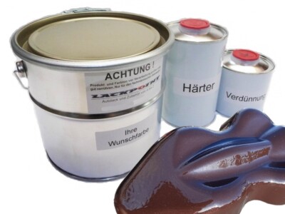 1 Liter Set 2K Autolack Dunkel Kirsch Metallic kein Klarlack Lackpoint Glanz