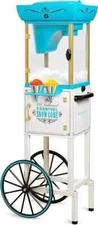 Snow Cone Shaved Ice Machine - Retro Cart Slushie Make 48 Icy Treats, Open Box