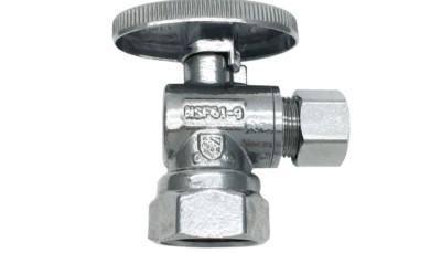 1/2 in. FIP Inlet x 3/8 in. O.D. Compression Outlet Quarter-Turn Angle Valve