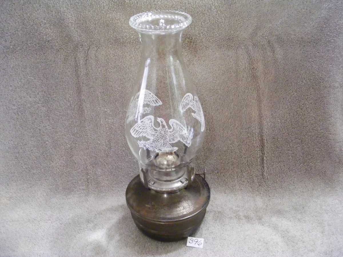 396 LAMPLIGHT FARMS METAL OIL LAMP WITH CLEAR GLASS GLOBE eBay