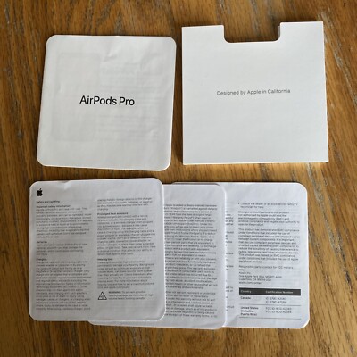 Genuine Apple Air Pods Quick Start User Guide - User Guide Only - 2021 
