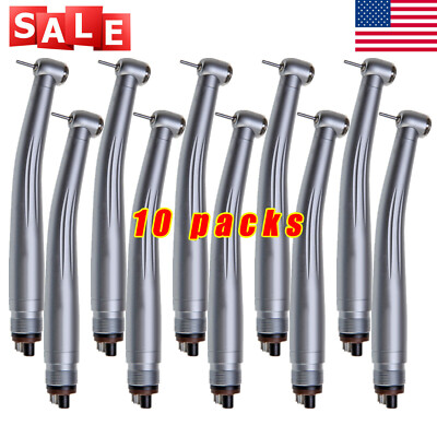 10Packs NSK Style Dental High Speed Surgical Handpiece Push Turbine 4Hole