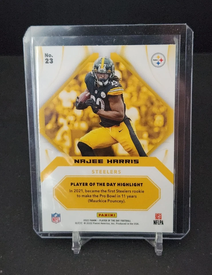 2022 Panini Player of the Day Najee Harris #23 Red Foil Parallel  /99 Steelers - Image 2 of 3
