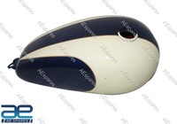 Triumph T150 Motorrad Kraftstofftank Stahl Creme & Blau - @Uk