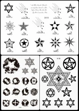 Star Meteor Totem Body Waterproof Temporary Tattoo D111