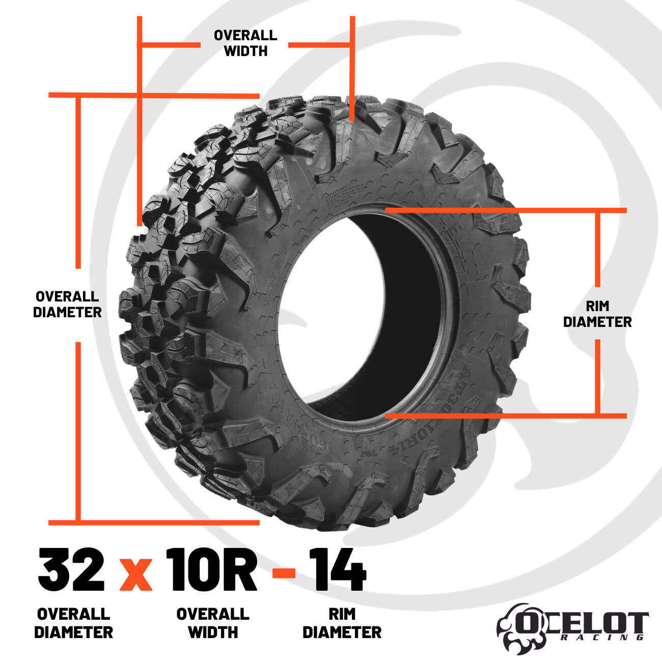 32 x 10R 14 Ocelot Gotham ATV/UTV Tire eBay