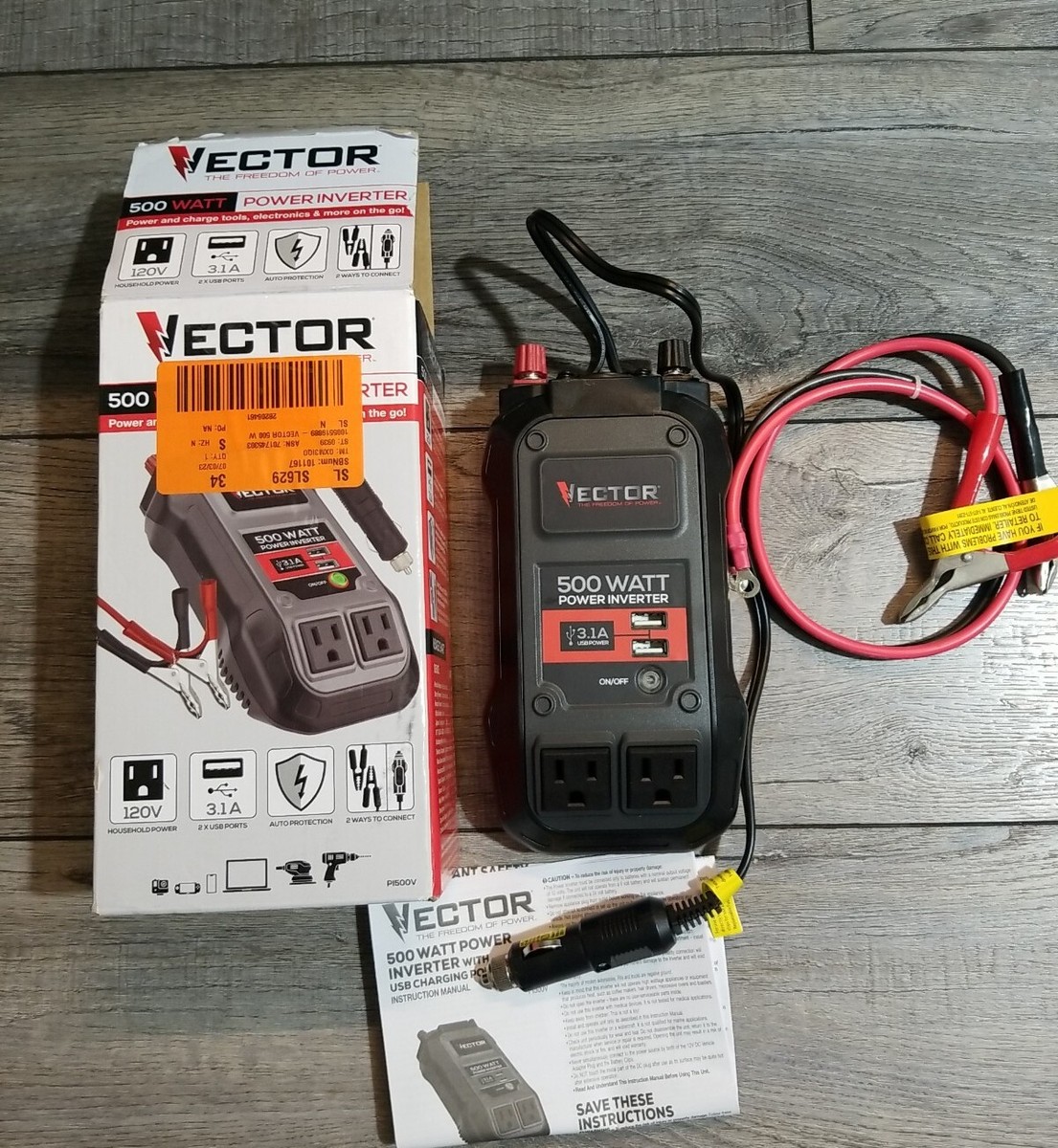 Vector 500 Watt Power Inverter, PI500V, Dual Power Inverter