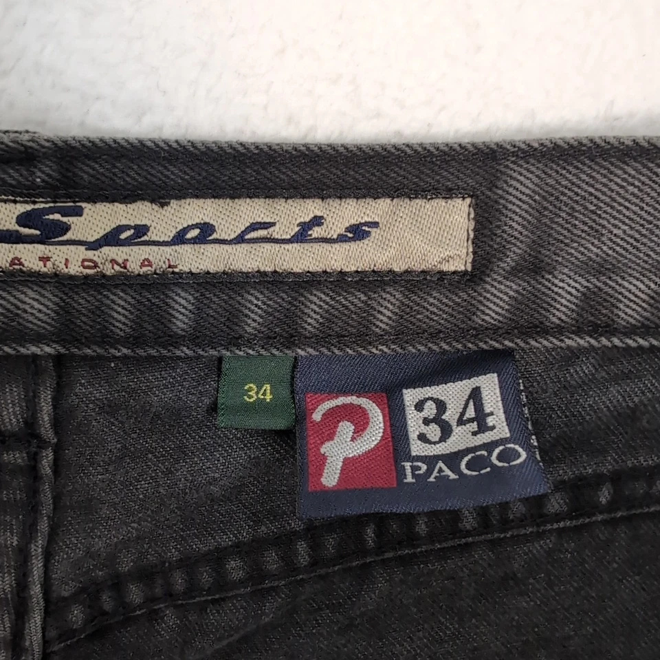 Vintage Paco Sport Baggy Tapered Jeans Black Denim 32"x28" - Image 2 of 4