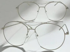 Oversized Classic Vintage Retro Style Clear Lens SUN GLASSES Large Silver Frame