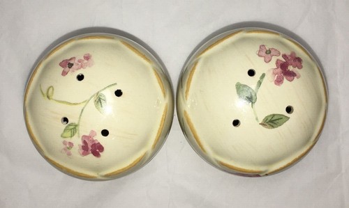 Pfaltzgraff Silk Rose Salt & Pepper Shaker & Butter Dish VTG Cottagecore Grandma - Picture 7 of 8