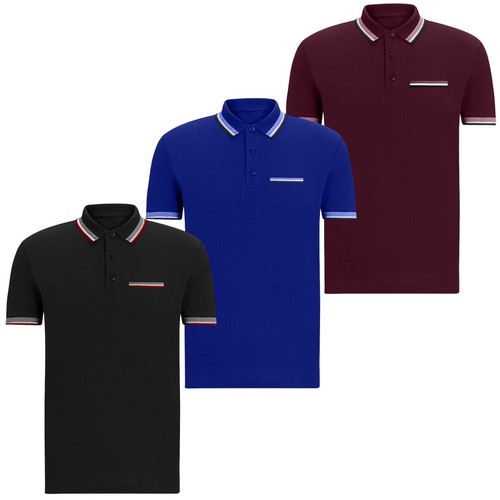 3/4Pack Pique Polo Mens Short Sleeve Cotton T-Shirt Activewear Regular plain Top - Picture 22 of 22
