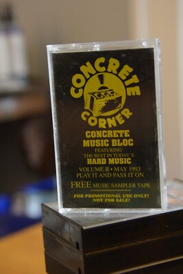 CONCRETE MUSIC BLOC SAMPLER ''HARD MUSIC'' CASSETTE TAPE 1993 PROMO [J-2T]