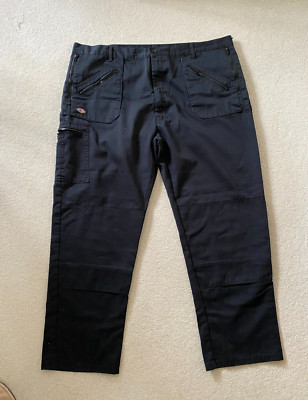 Dickies Arbeitshose 46R Doppelknie Cargotasche schwarz 30,5'' Bein