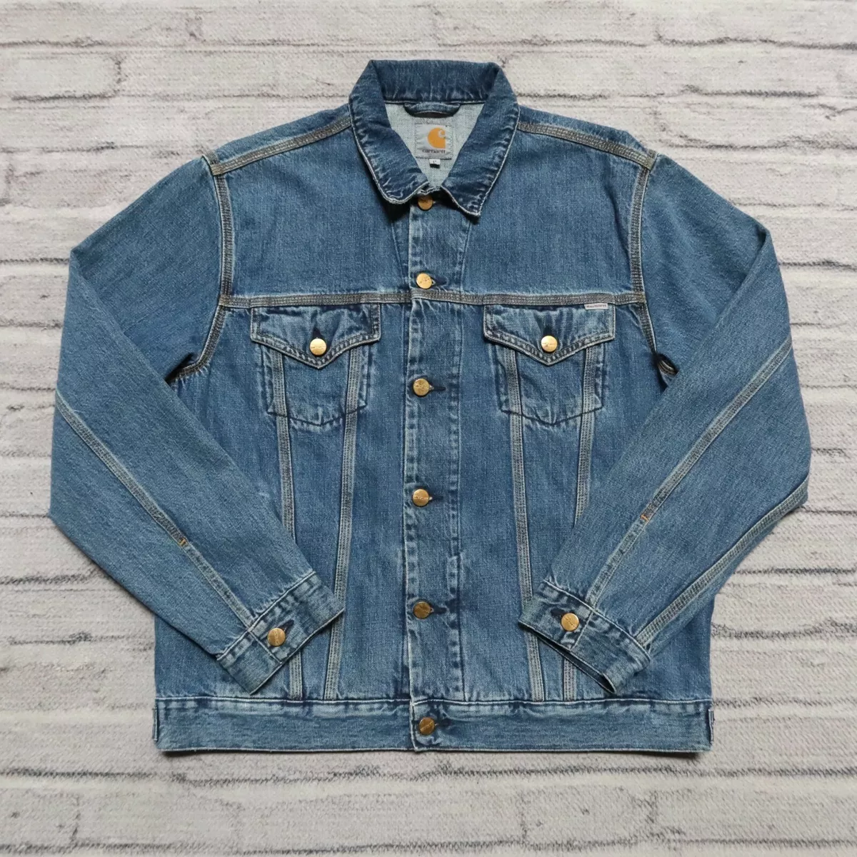 Carhartt Work In Progress Western Denim Trucker Jean Jacket Size M WIP
