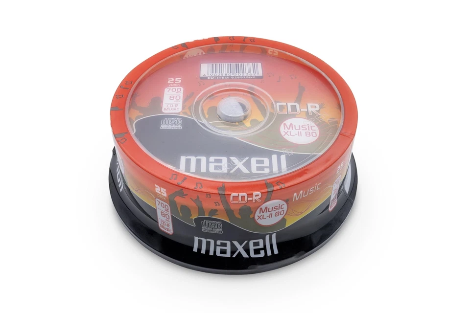 25 MAXELL CD Rohlinge CD-R 80 XL MU ideal für Musikaufnahmen 700 MB in Cakebox - Bild 2 von 2