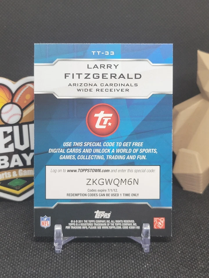 Larry Fitzgerald 2011 Topps ToppsTown #TT-33 Arizona Cardinals (CBRP) - Image 2 of 2