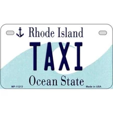 Taxi Rhode Island Novelty Metal Motorcycle Plate MP-11213
