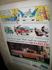 1959 59 AMC Nash Rambler Rebel V-8 Country Club hardtop large-mag car ad