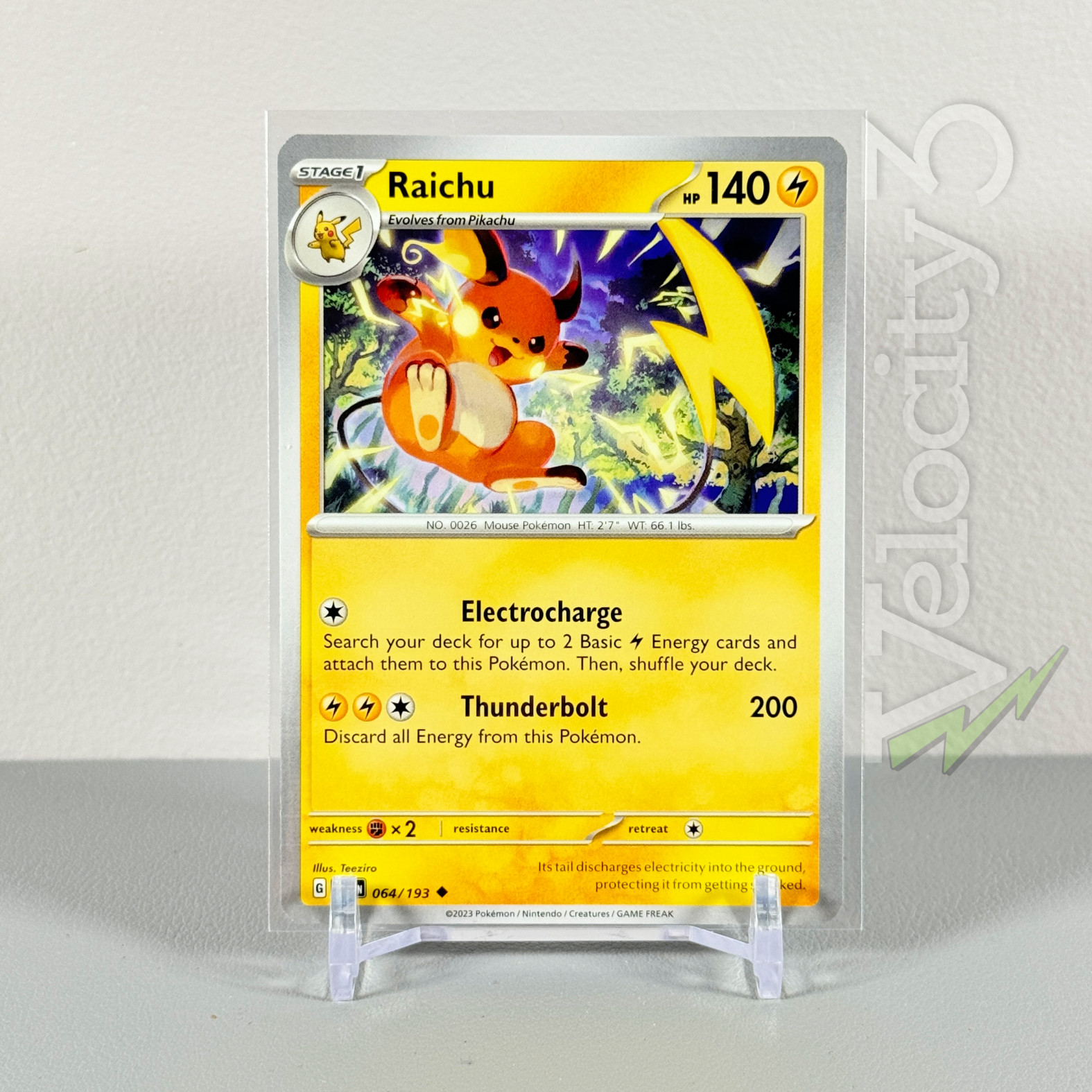 Pokemon TCG Card: RAICHU 64/193 | Uncommon | Paldea Evolved | NM/Mint