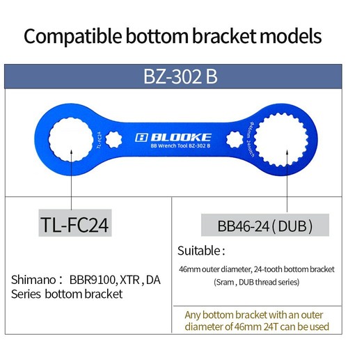 MTB Fahrrad untere Halterung Schraubenschlüssel Reparatur Entferner Werkzeug für MT800 BB52 MT500 SRAM IXF - Bild 4 von 14