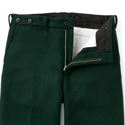 Filson Mackinaw Wool Pants Dark Spruce Heavy Wool USA Made Rare