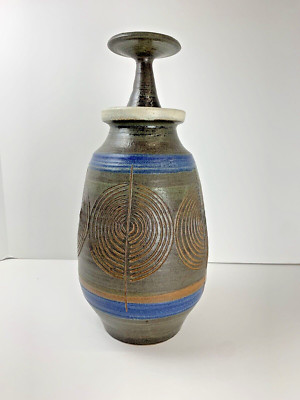 Vtg Jack Mason Stone Mountain Georgia Ceramic Studio Pottery Vessel Signed