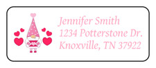 30 Valentines day return address labels personalized gnome
